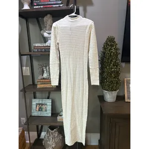 ROLLA'S Edgar Knit Maxi Dress Cream Womens Size Small thumbnail 8