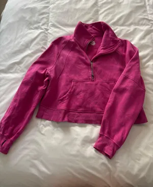 Lululemon Sonic Pink Scuba Funnel Neck Half Zip thumbnail 1