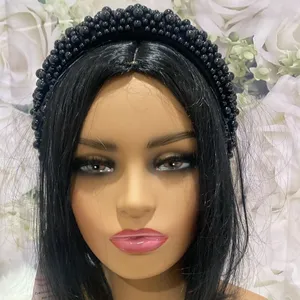 * Pearl headband - Black faux pearl thumbnail 3