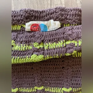 FREE PEOPLE Beach Cover up DONNI Sweater Set Crochet Skirt size small thumbnail 10