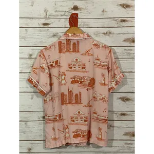 Katie Kime Nashville Toile Short Sleeve Pajama Top - Orange/Pink - Small thumbnail 11