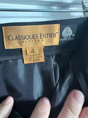 Classiques Entier women’s black wool lined Dress Pants vintage Nordstrom thumbnail 3