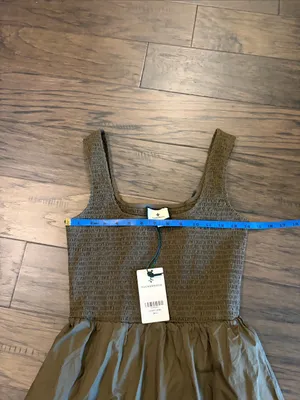 New With Tags Tuckernuck Olive Cotton Tiernan Dress Sz S thumbnail 5