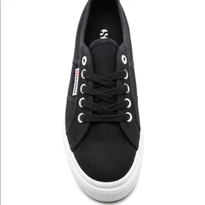Superga 2790 Platform Low Top Black & White Sneakers thumbnail 4