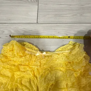 NWOT yellow‎ ruffle lace bloomer shorts size xs thumbnail 3