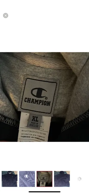 Champion Navy Blue Hoodie thumbnail 4