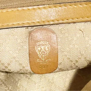 Gucci‎ Vintage GG Fabric Leather Trim Gold Hardware Shoulder Bag Pocketbook thumbnail 8