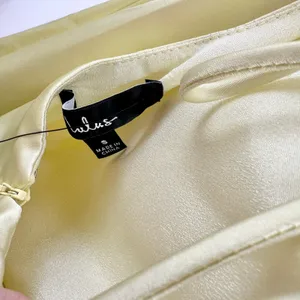Lulus Stunning Example Light Yellow Satin Backless Maxi Dress Formal Small NWT thumbnail 11