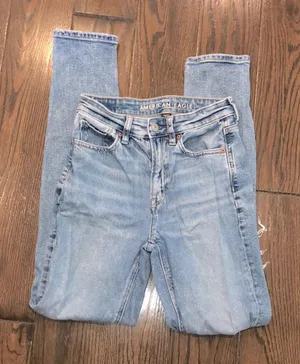 American eagle MOM jeans size 00 long distressed thumbnail 1