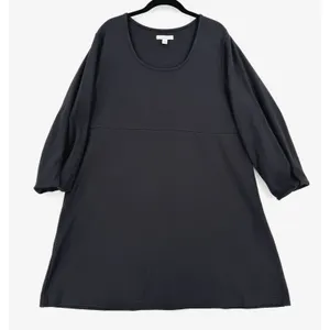 Free Assembly Women XL Black A Line Tunic Dress 3/4 Balloon Sleeve Minimalist thumbnail 1