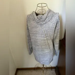 Aerie Gray Funnel Neck Long Sleeve Top with Pockets Size M thumbnail 10