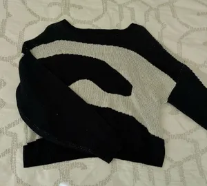 Grey Bandit Black & White Printed Sweater thumbnail 1