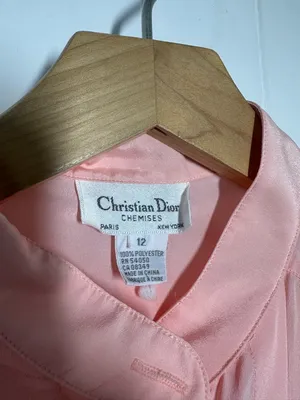 Christian Dior Vintage Pink Secretary Pleated Blouse thumbnail 3