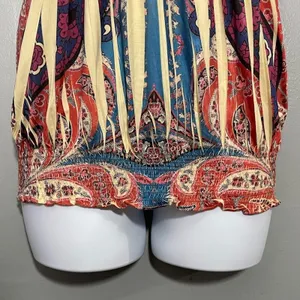 One World Size XL Embellished Sublimation Knit Boho Tunic Top Artsy Indie Sleaze thumbnail 4