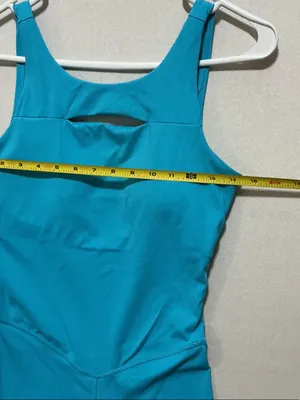 JoyLab Teal Blue Athletic Jumpsuit Romper thumbnail 2