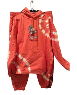 NWOT Disneyland Mickey Mouse Genuine Mousewear Orange Tie Dye Hoodie XXL thumbnail 1