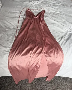 Pink Satin Slip Dress thumbnail 1