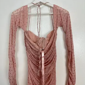 HOUSE OF CB Estella Crystallised Mini Dress in Soft Pink Size Medium thumbnail 10