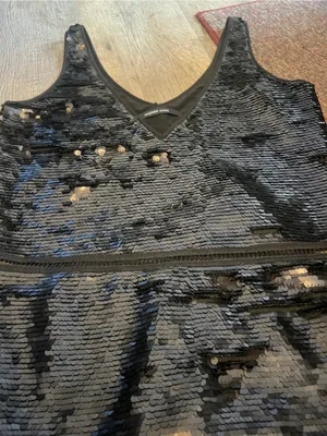 Andrew Marc black full sequin mini dress s/m thumbnail 6