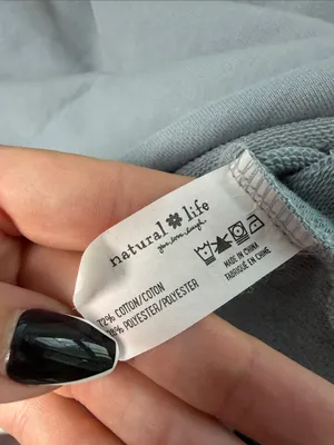 NATURAL LIFE Light Gray Crewneck Sweatshirt L/XL thumbnail 4