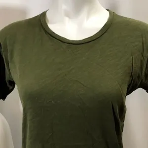 Madewell army green short sleeve T-shirt thumbnail 2
