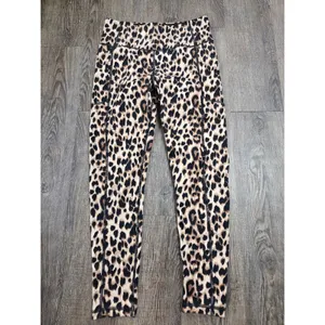 Victoria’s Secret BlackTan Leopard Animal Print Leggings Pants Women’s Size 10 thumbnail 4