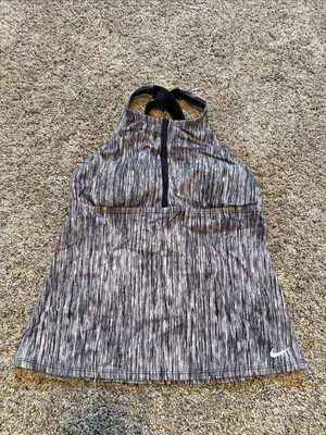 Nike Women’s Black & Gray Heather Tankini Top with Black Swim Skort thumbnail 2