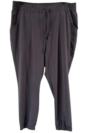 Duluth Trading Joggers Womens L Gray Pier Genius‎ Performance High Rise Pants thumbnail 1
