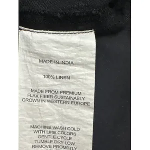 Quince Womens 100% European Linen Shorts Black Elastic Drawstring Medium thumbnail 6