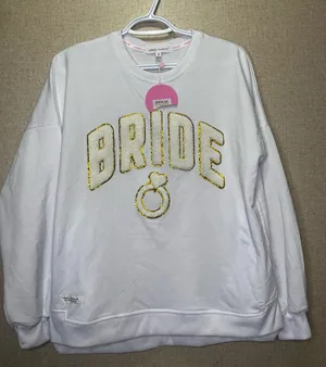 Simply Southern White and Gold 'Bride' Sweatshirt thumbnail 1