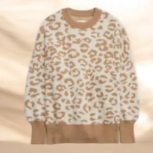 Aerie Leopard Buttercream oversized Sweater thumbnail 5
