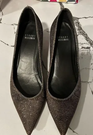 Stuart Weitzman Glittery Kitten Heel 8 thumbnail 1