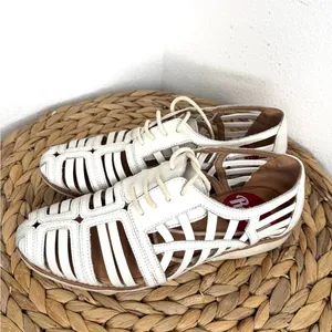 Rollie Nation Oxford Cut out Shoes Sidecut Cage in White Derby Shoe leather lace thumbnail 2
