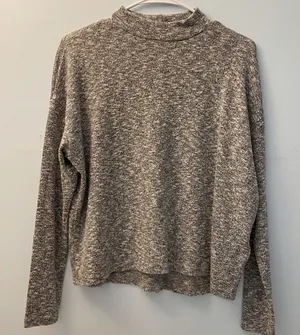 H&M Divided‎ Heather Grey Knit Mock Neck Sweater Top thumbnail 1
