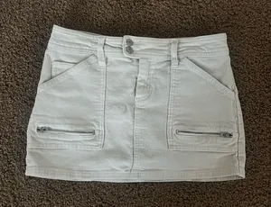 White Denim Mini Skirt thumbnail 1