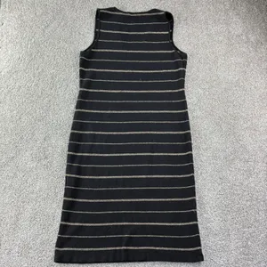 Lauren Ralph Lauren‎ Womens Black Beige Striped Linen Blend V-Neck Shift Dress M thumbnail 11
