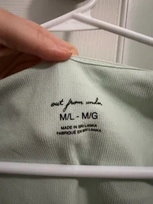 Out From Under Seafoam green crop top thumbnail 3