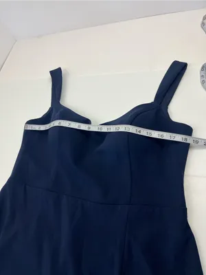 BHLDN Navy Blue Sheath Dress Womens Size 18 Lined Slit Wedding Guest‎ NEW *FLAW thumbnail 12