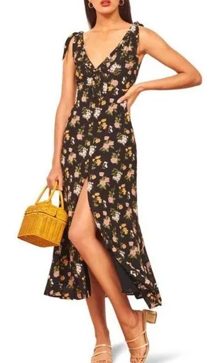 Reformation Harper Dress in Black Size 0 thumbnail 1