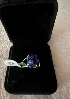 Women’s Gorgeous Stainless Steel Silver Gemstone Ring 16/8.5 US thumbnail 1