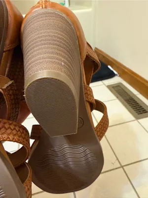FRYE AND CO. | Gale Cognac Braided Strappy Block Heel Sandals thumbnail 4