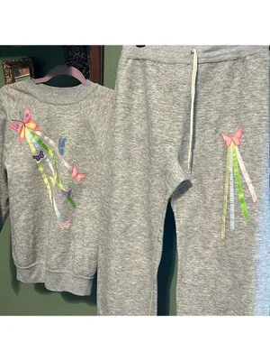Vintage butterfly sweatshirt • cottagecore granny hippie • unique • Y2K grandma thumbnail 3