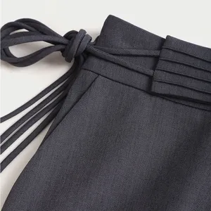 Rihoas Grey Natural Waisted Straight Pants thumbnail 8
