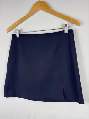 Sunday Best Aritzia Tatiana A-Line Mini Skirt Black Side Slit Size 8 thumbnail 5