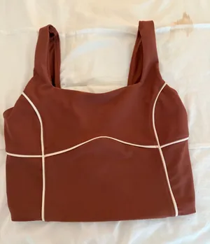 YPB > Abercrombie & Fitch Deep Maroon Lined Athletic Top w Cup Inserts thumbnail 1