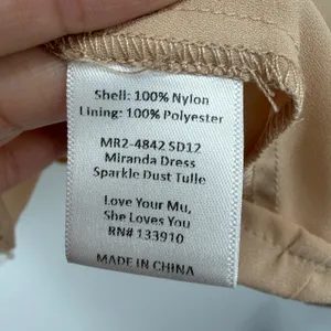Show Me Your Mumu Miranda‎ Dress Sparkle Dust Tulle Nude Gold Small thumbnail 6