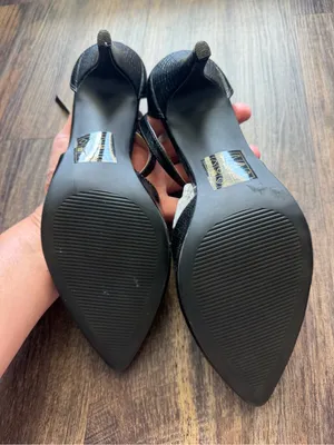 41 Hawthorn Black Ankle-Strap Pointed-Toe Heels NWOT no box thumbnail 2