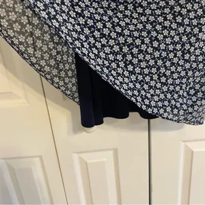 Lauren Ralph Lauren Mini Dress 14‎ Navy Blue Floral Cottagecore Preppy Feminine thumbnail 6
