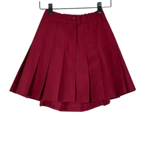 Y2K Vintage IXSPA Pleated Tennis Skirt Burgundy Preppy Athletic Mini Size 4 thumbnail 3