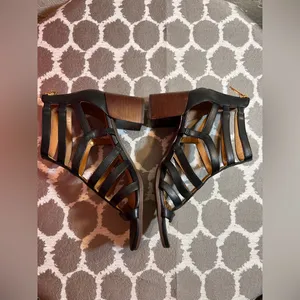 Tommy Hilfiger Black and Brown Heeled Sandals thumbnail 6